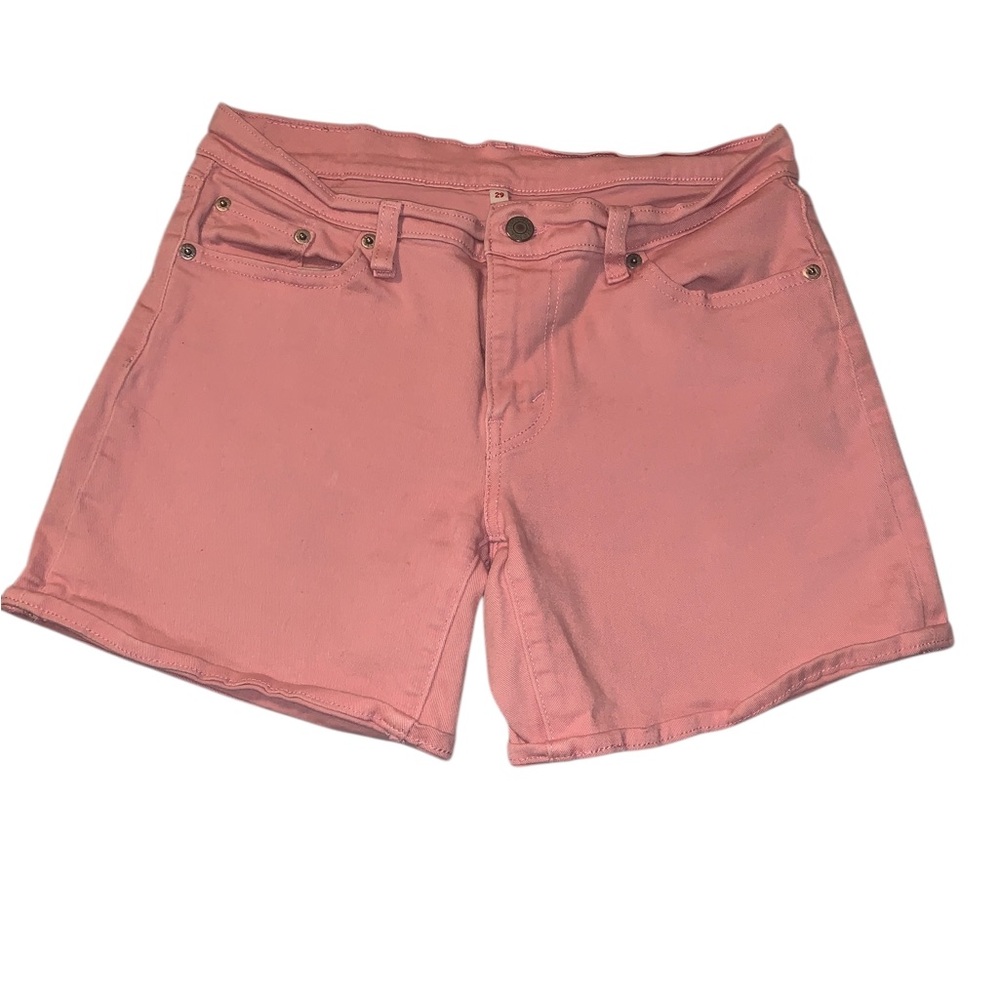 Women’s Pink Denim Levi Shorts - Classic Five-Pocket size 29
